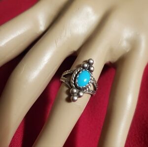 Native American Turquoise Ring Vintage Size 6